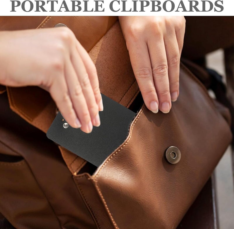 YONHTUTU 6 Pack Small Clipboards, Black Mini Clipboards 4x6, Plastic A6 Size Black Clipboard, Mini Clipboard with Retaining Clips, Memo Notepads Pocket Size for Classroom Restaurants Office Appreciation Gifts - Image 5